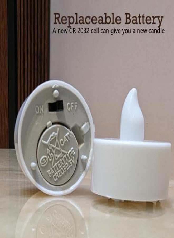 EIN SOF LED Tealight Candles - Pack of 24, Safe, Eco-Friendly, and Long-Lasting Flameless & Smokeless Candles for Romantic Ambiance and Versatile Decorating - Warm White, 3cmx3cm - Image 4